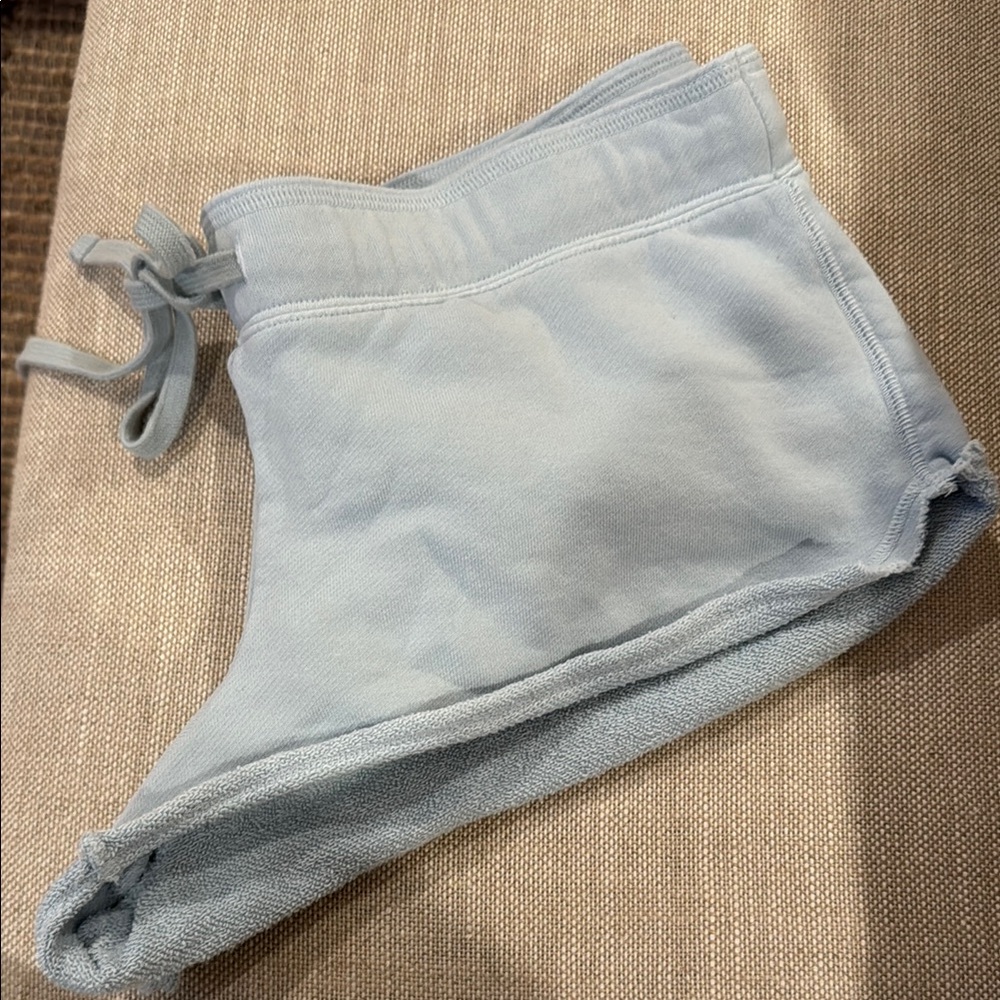Women's skims light blue French terry cotton shorts, size M